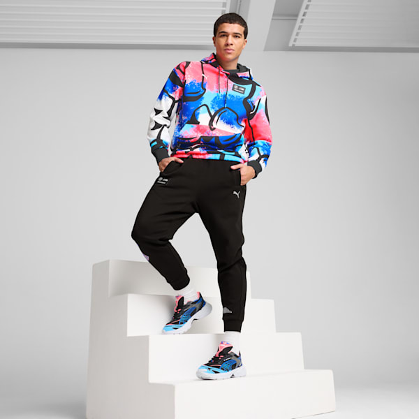 BMW M Motorsport Neon Energy Hoodie Men, PUMA White-AOP, large-ZAF