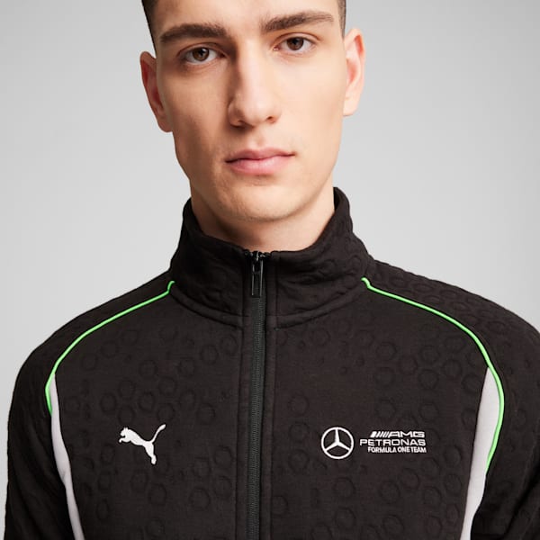 Mercedes-AMG Petronas F1® Slim Sweat Jacket Men, PUMA Black, large-ZAF