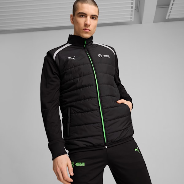 Mercedes-AMG Petronas F1® Padded Gilet Men, PUMA Black, large-ZAF