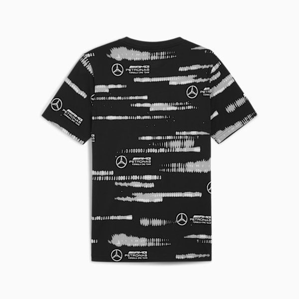 Mercedes-AMG Petronas F1® All-Over Print Logo Tee Men, PUMA Black, large-MEX