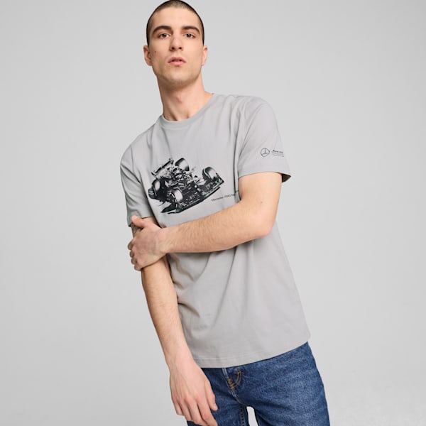 Mercedes-AMG Petronas F1® Essentials Car Graphic Tee Men, Team Silver, large-ZAF
