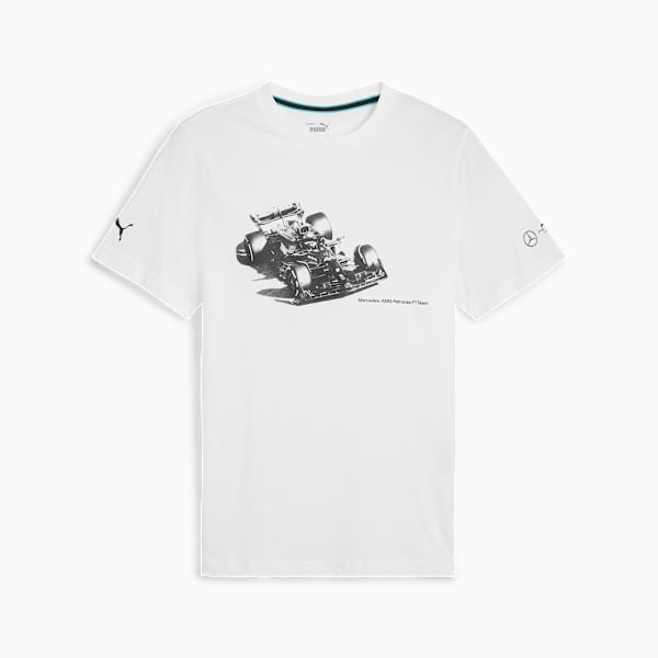 Mercedes-AMG Petronas F1 ESS Car Graphic Tee Men, PUMA White, large-MEX