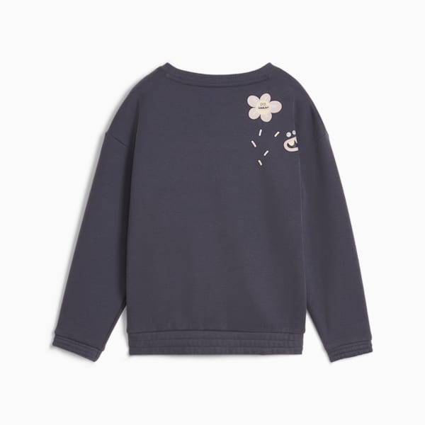 PUMA x TROLLS Graphic Crew Sweat Kids, Galactic Gray, large-ZAF