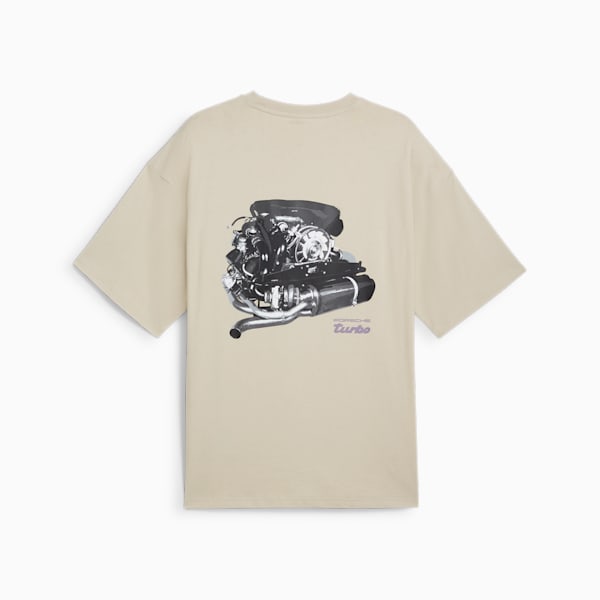 Porsche Legacy Statement Graphic Tee Men, Desert Dust, large-ZAF