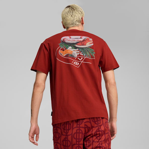 Remera PUMA x PALM TREE CREW con estampa para hombre, Mars Red, large-ARG