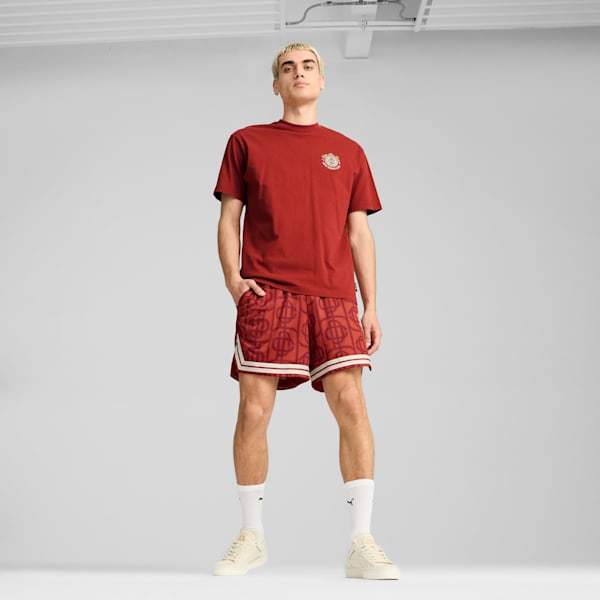 Shorts PUMA X PALM TREE CREW de malla para hombre, Mars Red-AOP, large-ARG