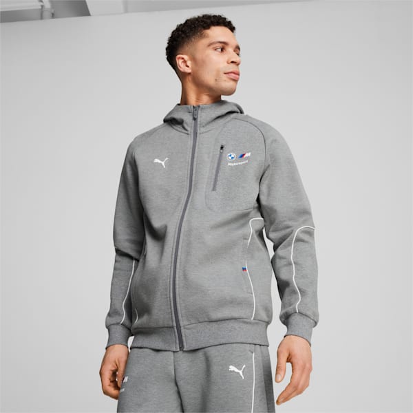 Campera con capucha BMW M Motorsport para hombre, Medium Gray Heather, large-ARG
