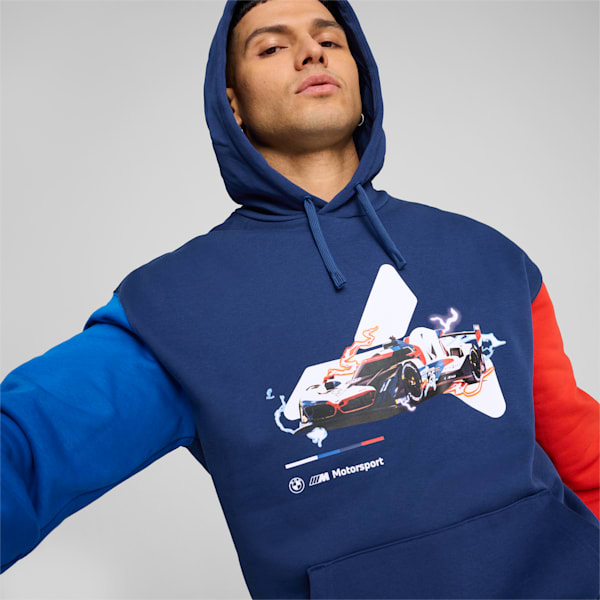 Buzo estampado con capucha BMW M Motorsport para hombre, Pro Blue-M Color, large-ARG