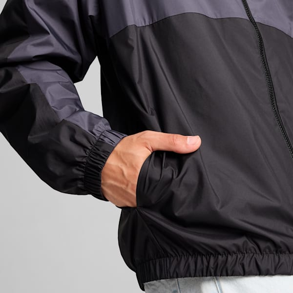 Campera rompeviento con forro de malla para hombre, PUMA Black, large-ARG
