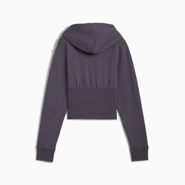 DARE TO Cropped Hoodie Women, Galactic Gray, large-ZAF