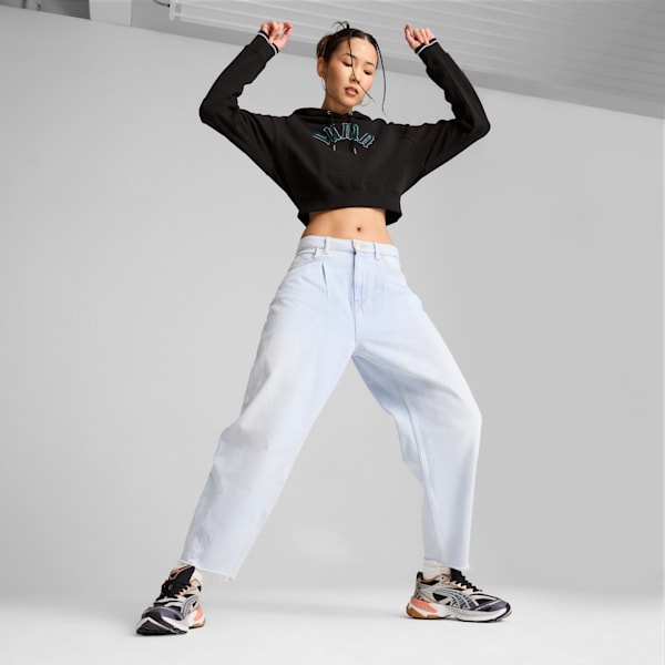 CLASSICS Relaxed Hoodie Women, PUMA Black, large-MEX