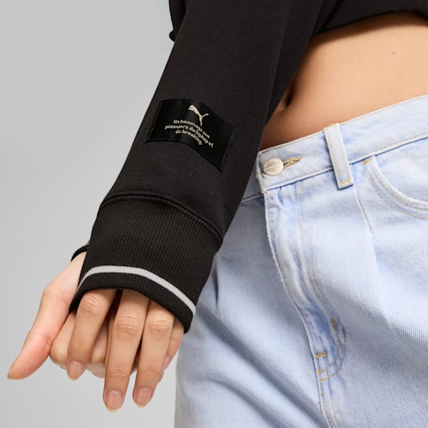 Buzo con capucha CLASSICS Relaxed para mujer, PUMA Black, large-ARG
