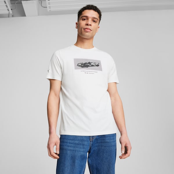 BMW M Motorsport ESS+ Graphic Tee Men, PUMA White, large-ZAF