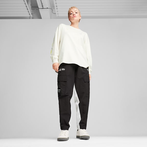 BMW M Motorsport Long Sleeve Graphic Tee Women, Vapor Gray, large-ZAF