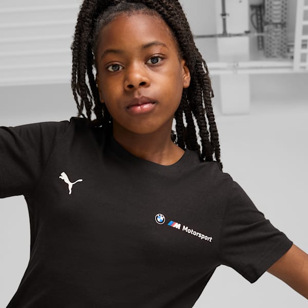 BMW M Motorsport ESS+ Logo Tee Youth, PUMA Black, large-ZAF