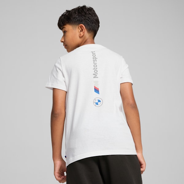 BMW M Motorsport ESS+ Logo Tee Youth, PUMA White, large-ZAF