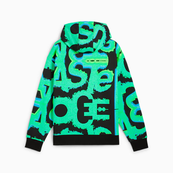 Mercedes-AMG Petronas F1® Neon Energy All-Over Print Hoodie Men, PUMA Black, large-ZAF