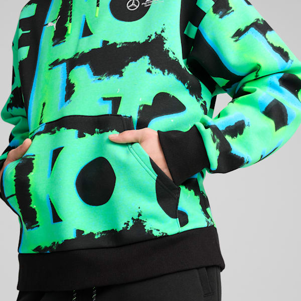 Mercedes-AMG Petronas F1® Neon Energy All-Over Print Hoodie Men, PUMA Black, large-ZAF