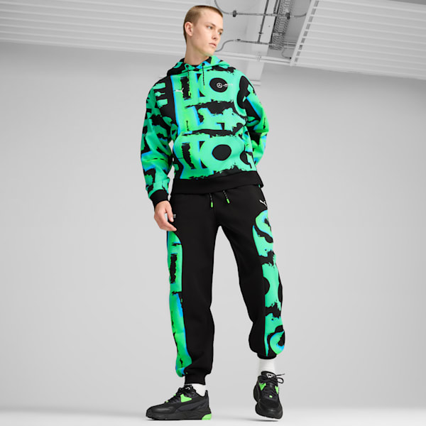 Mercedes-AMG Petronas F1® Neon Energy All-Over Print Hoodie Men, PUMA Black, large-ZAF