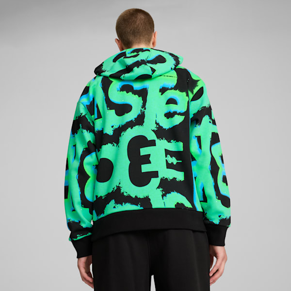 Mercedes-AMG Petronas F1® Neon Energy All-Over Print Hoodie Men, PUMA Black, large-ZAF
