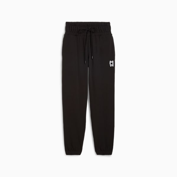 Pivot Basketball Sweat Pants Women, PUMA Black, large-MEX