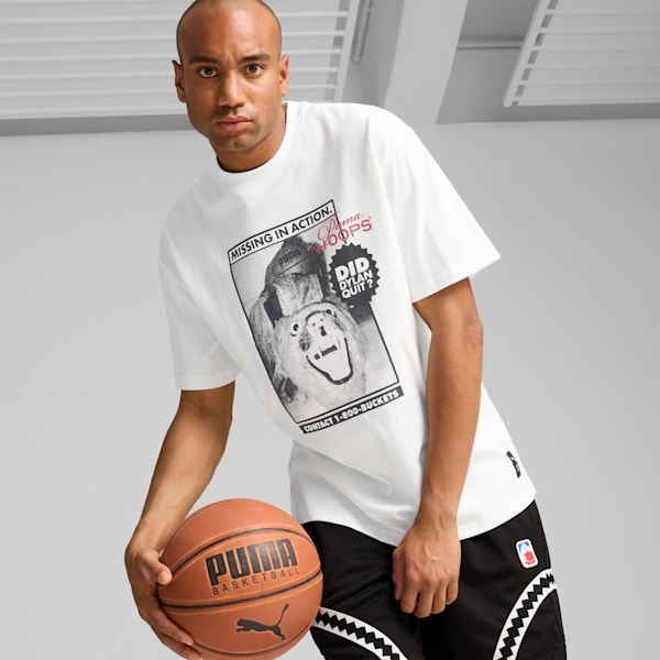 Remera de basketball Dylan Got Game para hombre, PUMA White, large-ARG