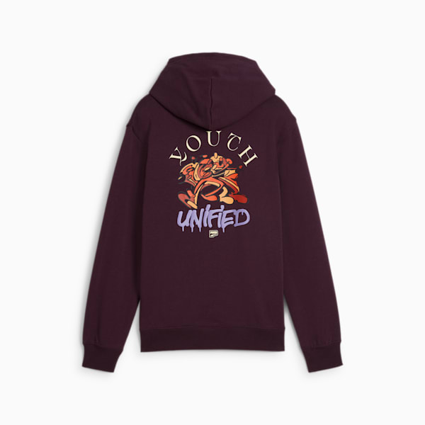 Sudadera estampada DOWNTOWN juvenil, Midnight Plum, large-MEX