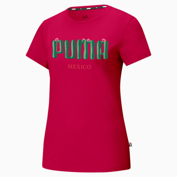 PUMA NOPAL Women's Tee, Garnet Rose, large-MEX