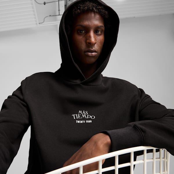 PUMA x MÁS TIEMPO Hoodie Men, PUMA Black, large-ZAF