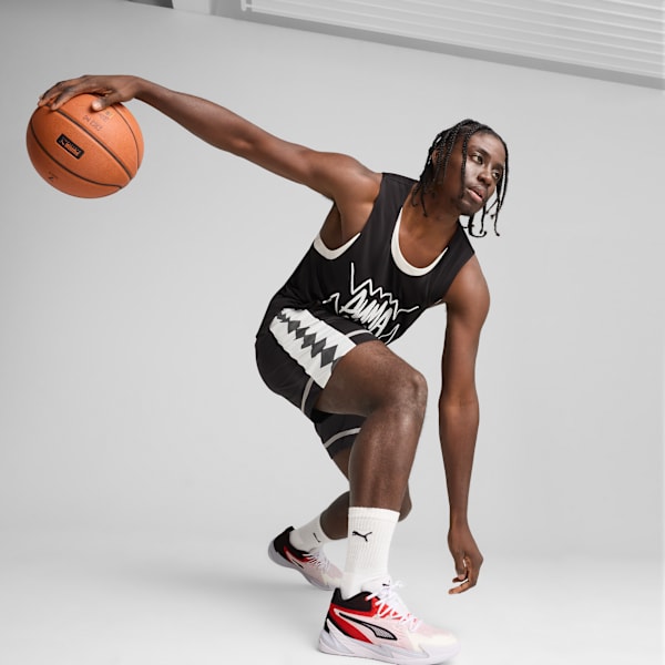 Shorts de basquetbol The All Jaws para hombre, PUMA Black-Stormy Slate, large-MEX