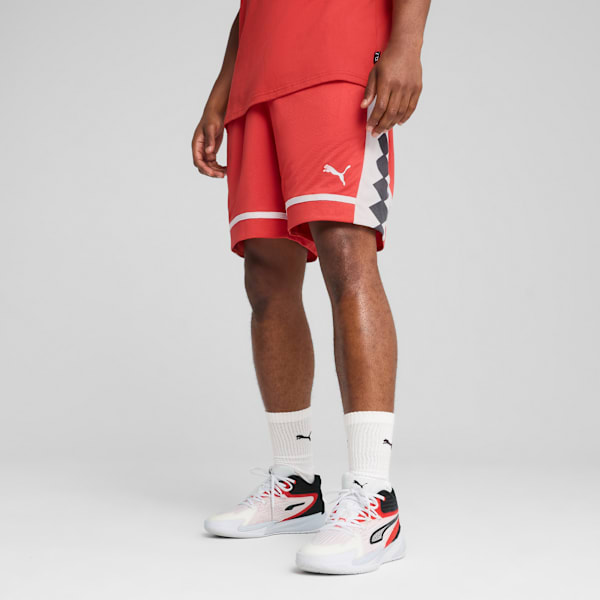Shorts de basquetbol The All Jaws para hombre, Red Fire, large-MEX