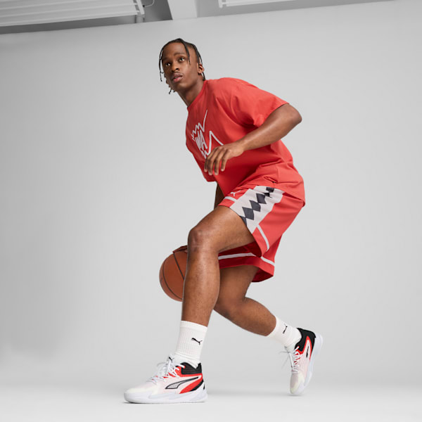 Shorts de basquetbol The All Jaws para hombre, Red Fire, large-MEX