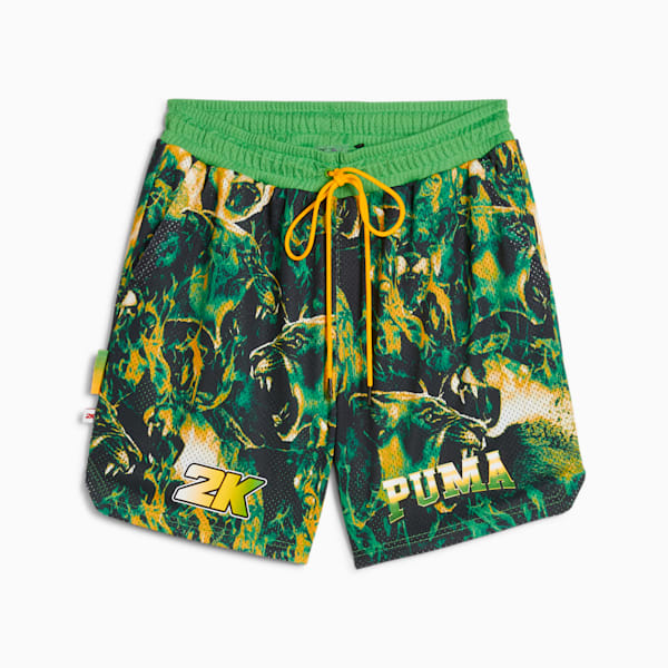 PUMA HOOPS x 2k Shorts, PUMA Green-PUMA Black-AOP, large-ZAF