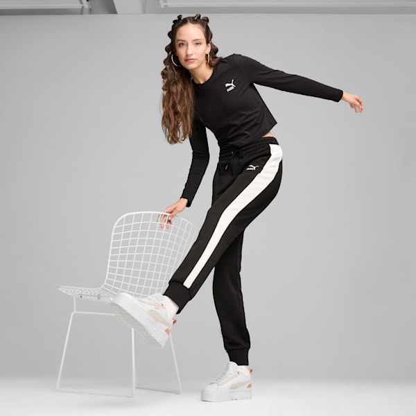 Pants de pista para mujer ICONIC T7, PUMA Black, large-MEX