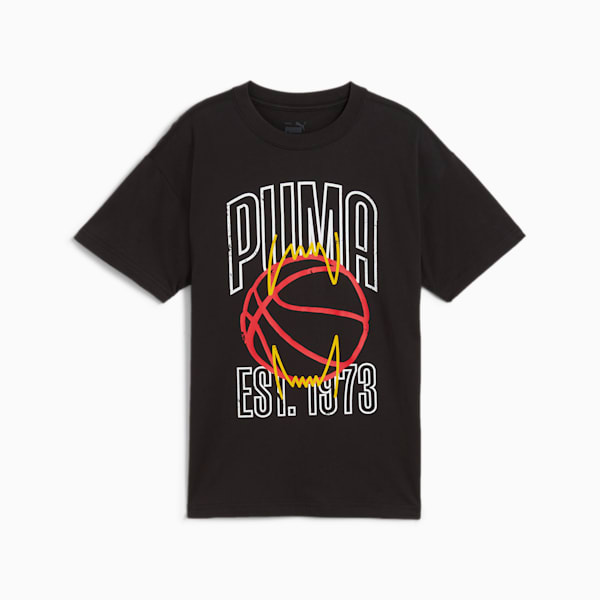 Basketball Winning Shot Tee Youth, PUMA Black, large-MEX