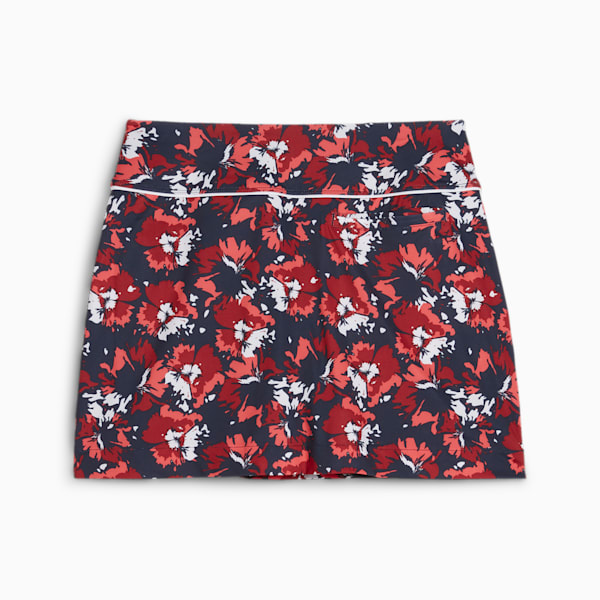 Blake Borrego Knit Golf Skirt Women, Deep Navy-Salmon, large-ZAF