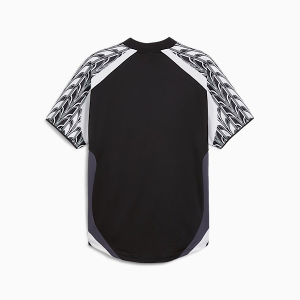 Relaxed Football Jersey Unisex, PUMA Black-Galactic Gray, large-ZAF