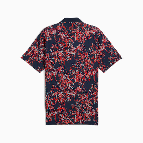MATTR Safari Golf Polo Men, Deep Navy-Red Fire, large-ZAF