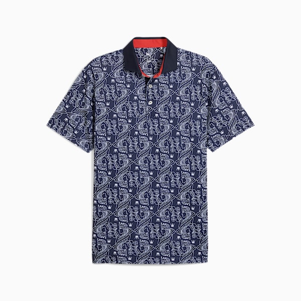 Pique Royal Golf Polo Men, Deep Navy-White Glow, large-ZAF