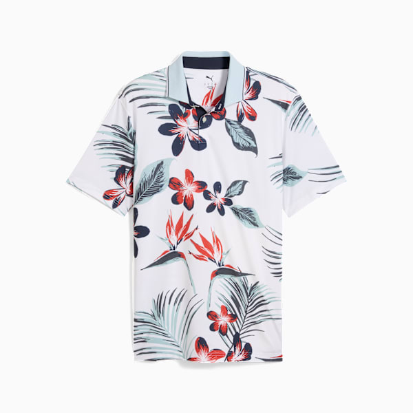 MATTR Luau Golf Polo Men, White Glow-Red Fire, large-ZAF
