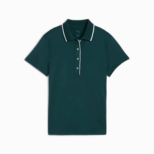 CLOUDSPUN Bridges Short Sleeve Golf Polo Women, Green Terrain, large-ZAF