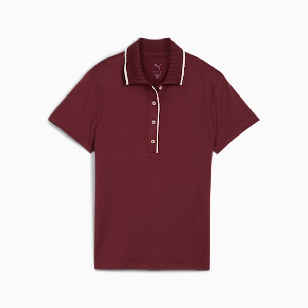 CLOUDSPUN Bridges Short Sleeve Golf Polo Women, Ruby Shimmer, large-ZAF