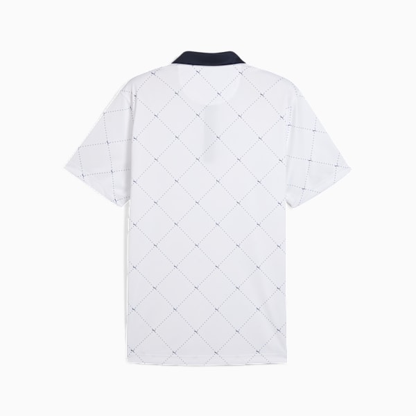 Pure 2.0 Argyle Golf Polo Men, White Glow-Deep Navy, large-ZAF