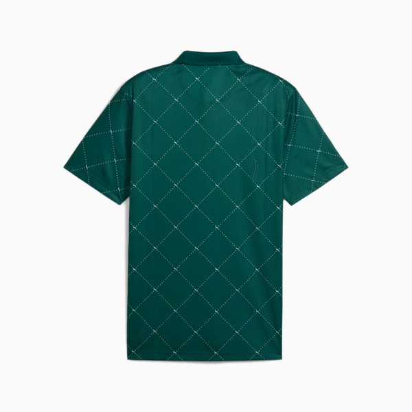 Pure 2.0 Argyle Golf Polo Men, Dark Myrtle-White Glow, large-ZAF