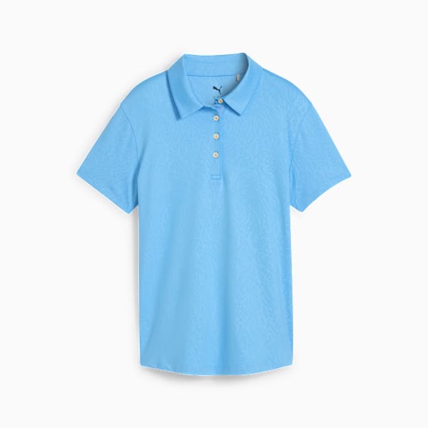 MATTR Animal Deboss Short Sleeve Polo Women, Team Light Blue, large-ZAF