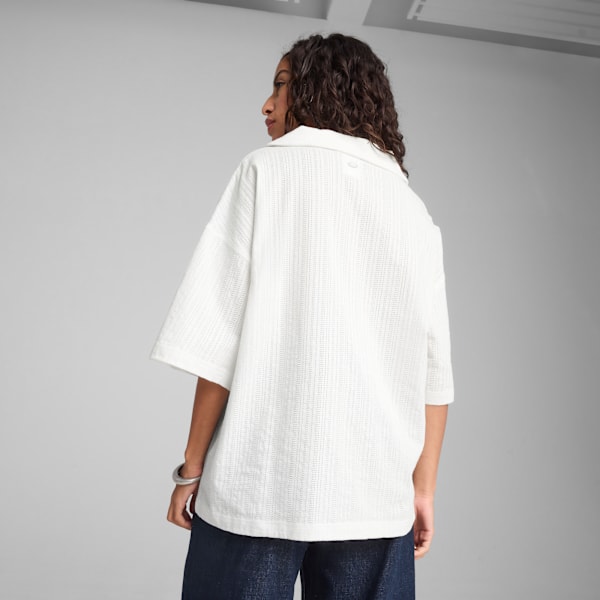 Remera oversize YONA para mujer, PUMA White, large-ARG