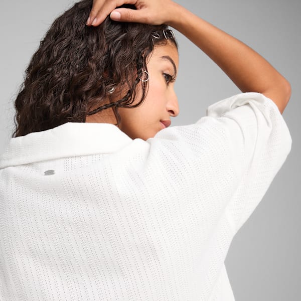 Remera oversize YONA para mujer, PUMA White, large-ARG