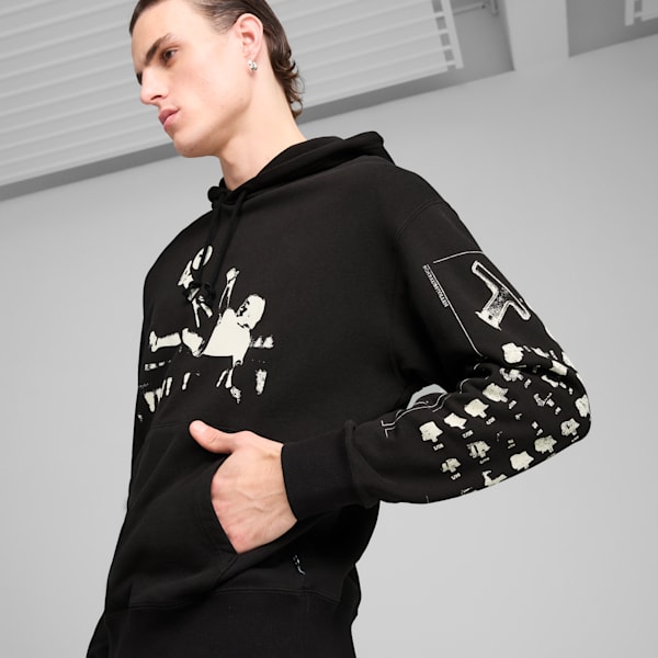 GRAPHICS Football Hoodie Men, PUMA Black, large-ZAF