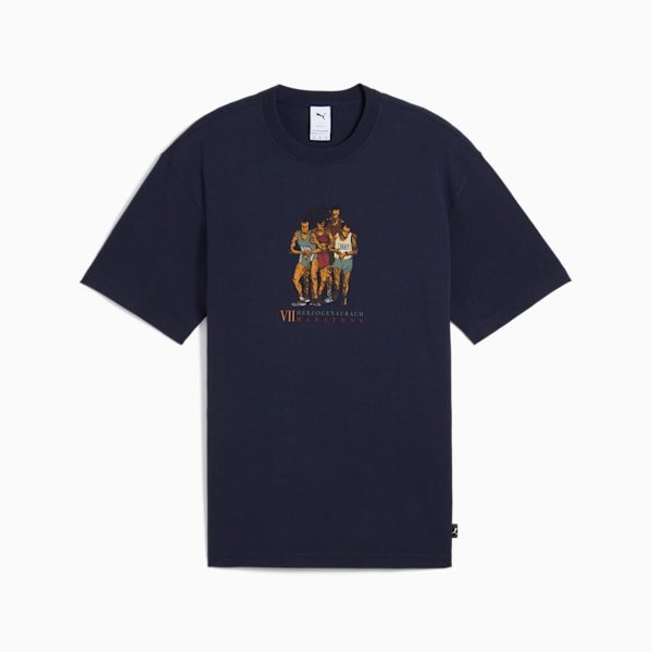 GRAPHICS Marathon Tee Men, PUMA Navy, large-ZAF