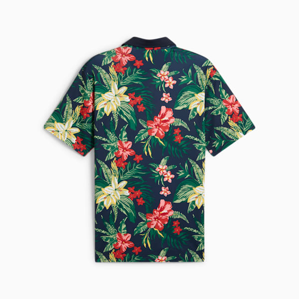 PUMA x PALM TREE CREW Floral Polo Men, Deep Navy, large-ZAF